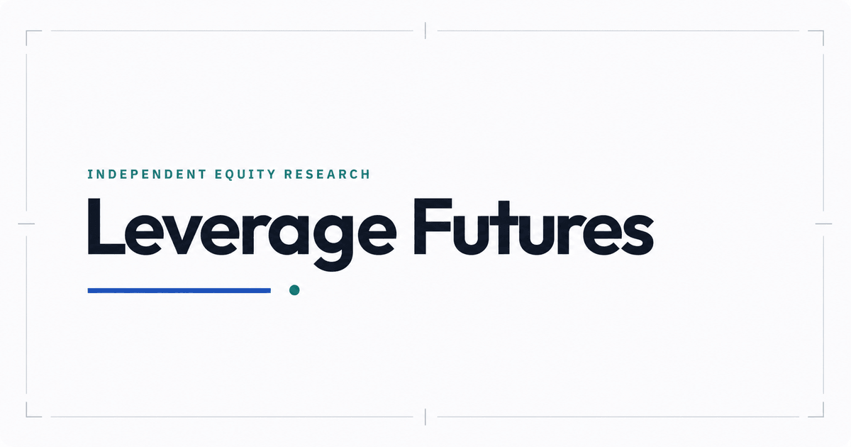Independent Equity Research 문구와 Leverage Futures 워드마크
